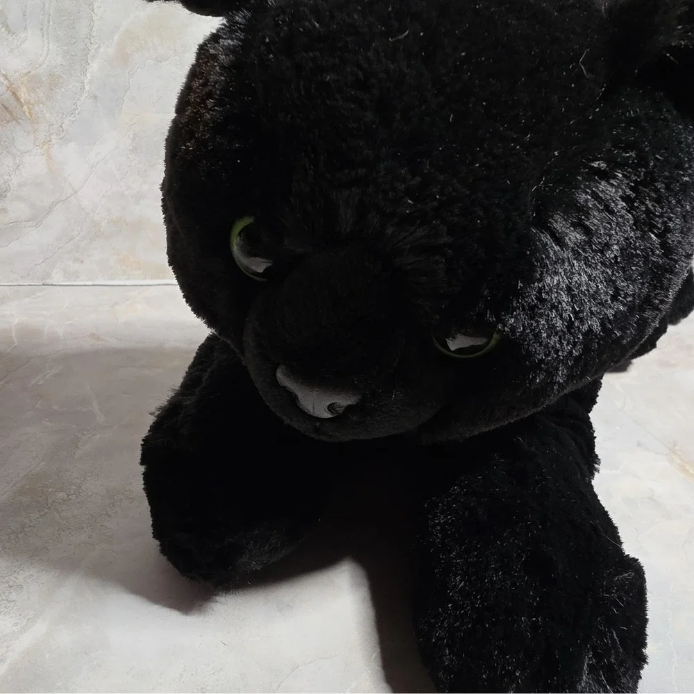 Aurora World Flopsie Black Cat Kitten Twilight Laying Realistic 13